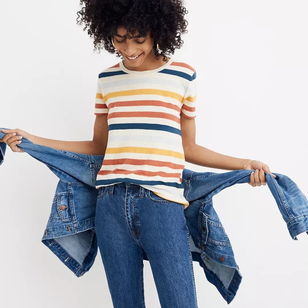 Madewell • Lo-Fi Shrunken Tee in Jay Stripe